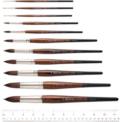 Кисть "Escoda Versatil Brush S/H 1540", синтетика, круглая, №2 - 3