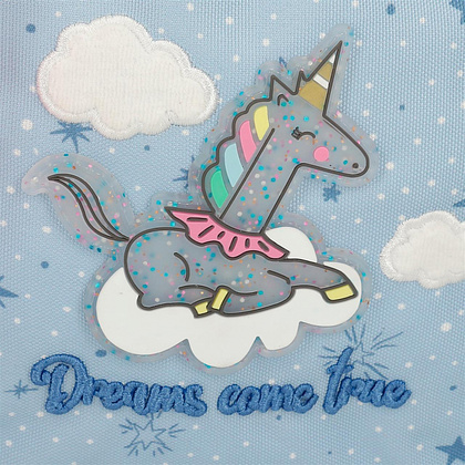  Рюкзак Enso "Dreams come true" с колесами и телескопической ручкой, L, голубой, розовый - 8