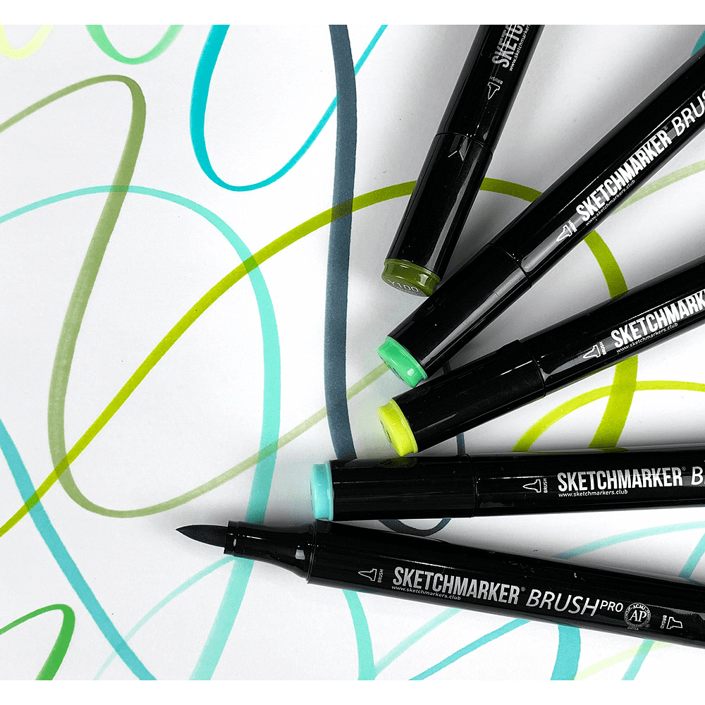 Маркер перманентный двусторонний "Sketchmarker Brush", NG7 нейтральный серый 7 - 5