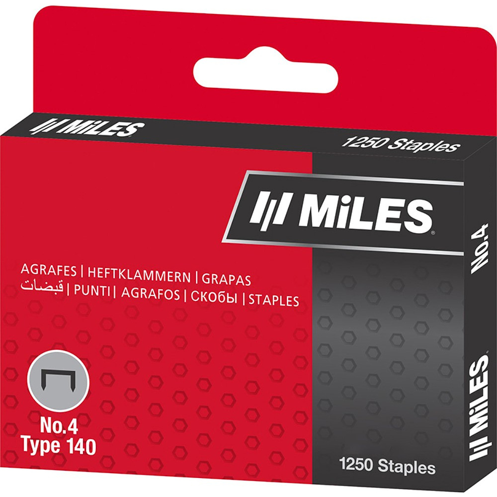 Скоба Miles №4, 8 мм, 1250 штук