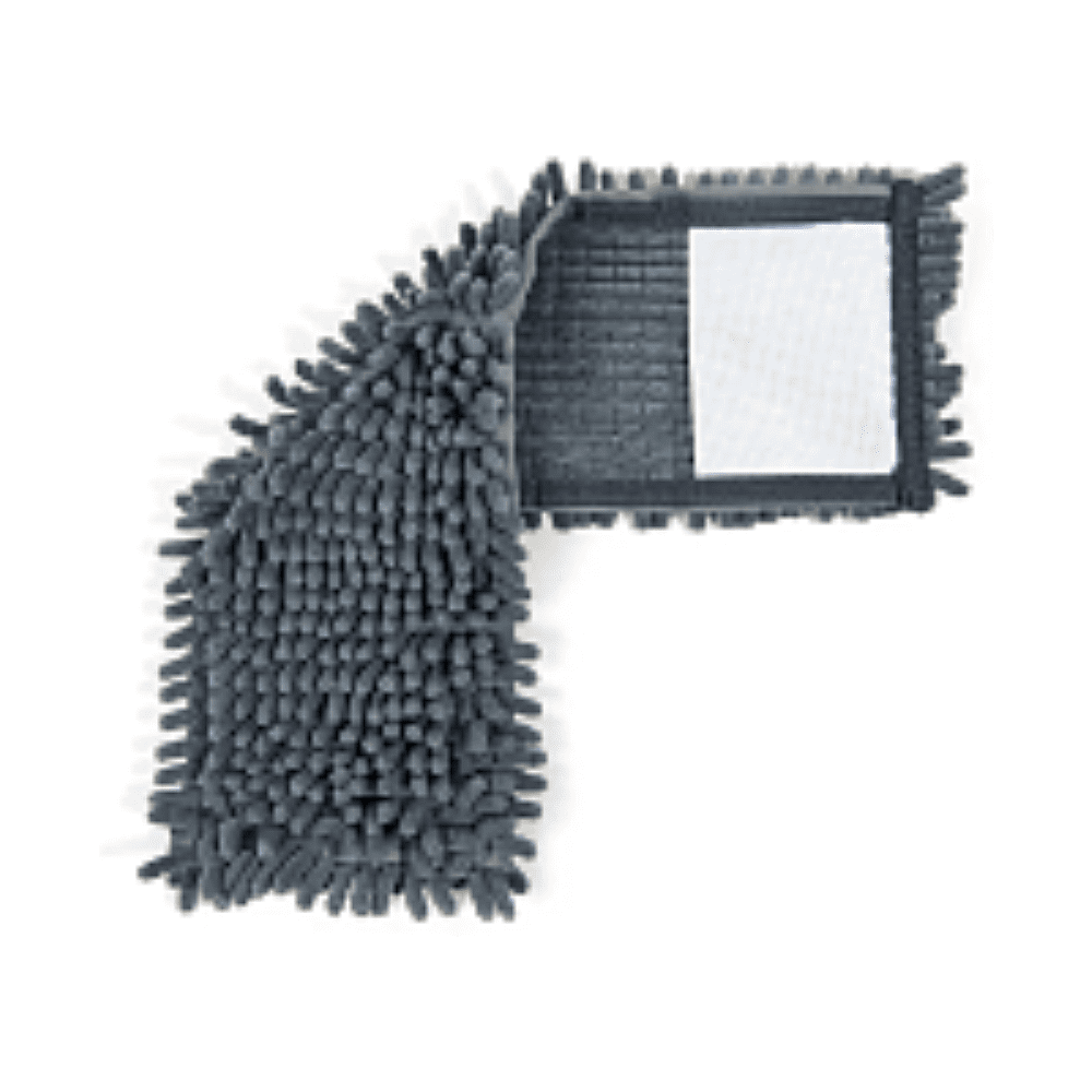 Насадка для плоской швабры 42х14 см, шенилл, на резинке, серый - 2