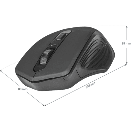 Мышь Defender "MB-345", беспроводная, 800-1600 dpi, черный - 5