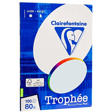 Бумага цветная "Trophée", А4, 100 листов, 80 г/м2, светло-голубой