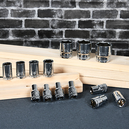 Головка торцевая шестигранная Deli YS EDQ4013 1/2", 13 мм, серебристый - 4