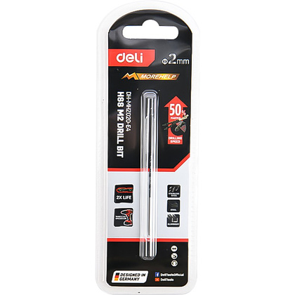 Сверло по металлу Deli RS EDH-MHZ020-E4, 2.0 мм, DIN 338, HSS-TiN - 3