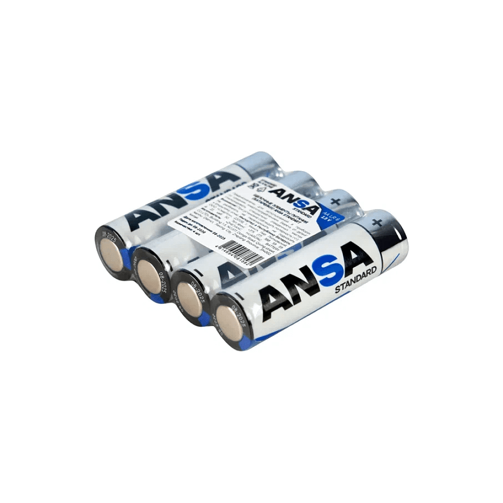 Батарейки алкалиновые ANSA Standart "R6/BL-4 (AA)", 4 шт, щелочные - 5