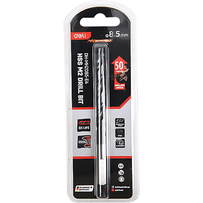 Сверло по металлу Deli RS EDH-MHZ085-E4, 8.5 мм, DIN 338, HSS-TiN - 3