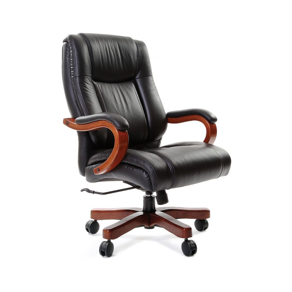 Кресло для руководителя "Chairman 403", кожа, металл, дерево, черный