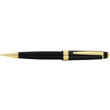 Ручка шариковая "Bailey Light Polished Black Resin and Gold Tone", 0.7 мм, черный, золотой, стерж. черный