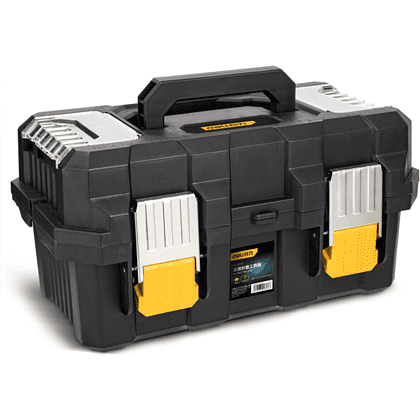 Ящик для инструмента Deli "DL432519", 445х240х230 мм, пластмасса, металлическая застежка