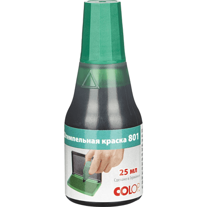 Краска штемпельная "Colop", 25 мл, зеленый