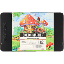 Цветные карандаши акварельные "Sketchmarker Основные цвета"