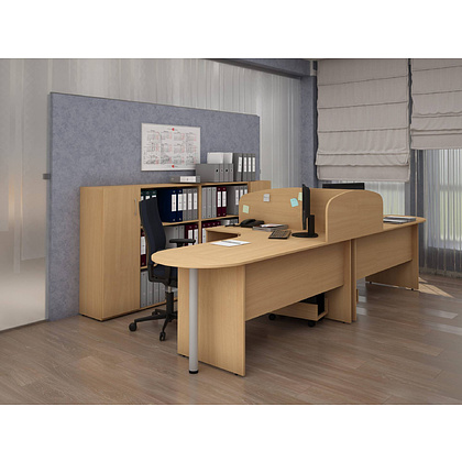 Коллекция Столица стол письменный угловой С-086/1 правый, 1500х1200/500х750 мм, бук - 4