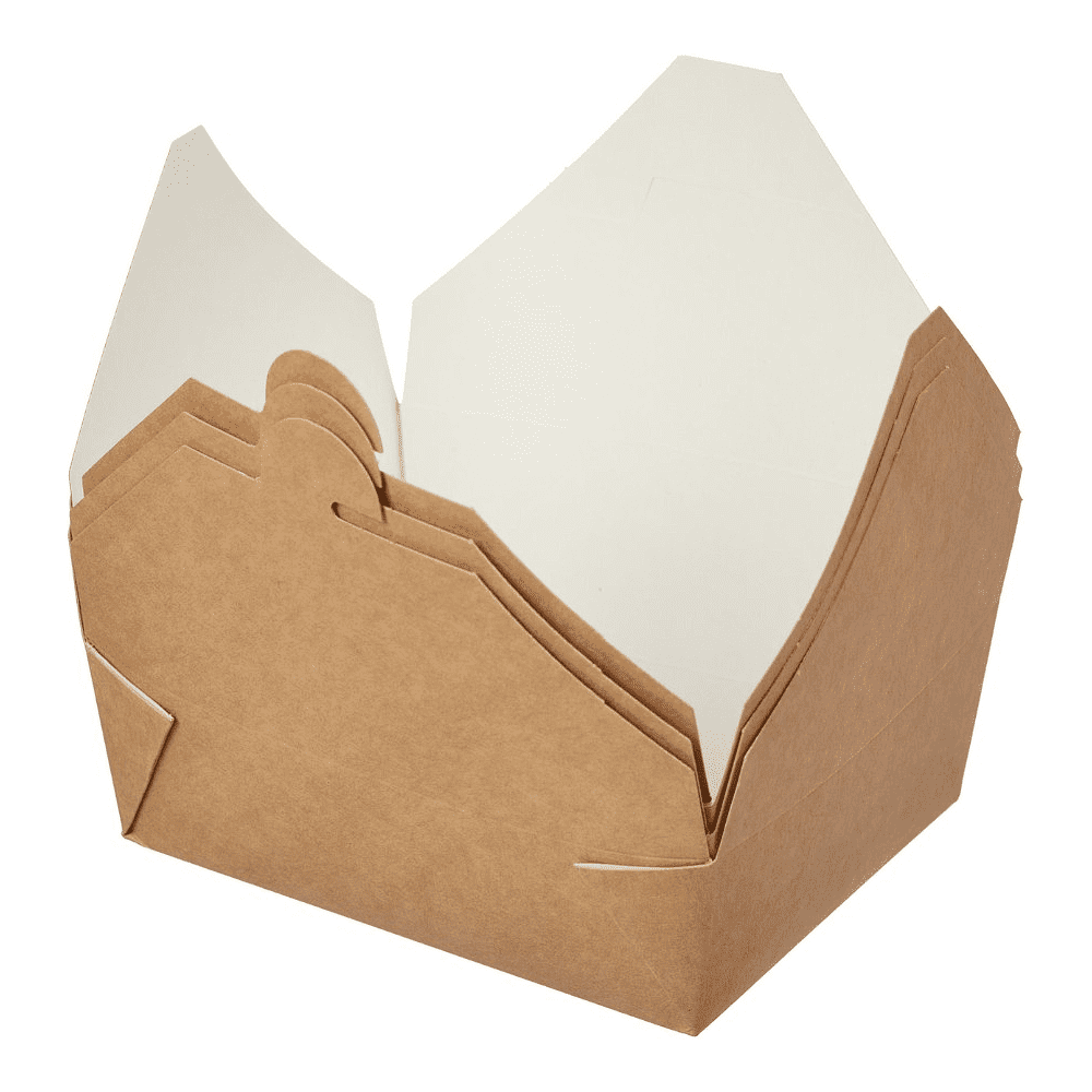 Контейнер бумажный, 950 мл, Fold Box, 170/135х155/120х50, 40 шт, крафт