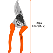 Секатор садовый Truper Т-45, 210 мм, SK5, оранжевый