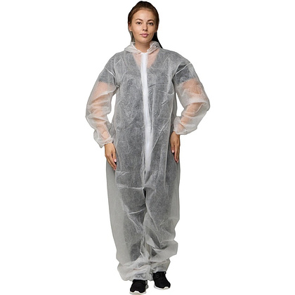 Комбинезон одноразовый "Каспер", 30 г/м2, размер 3ХL, 5 шт/упак, белый - 4