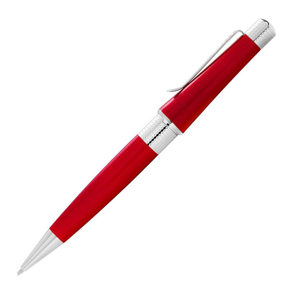 Ручка шариковая автоматическая "Cross Beverly Translucent Red Lacquer", 0.7 мм, красный, серебристый, стерж. черный - 2