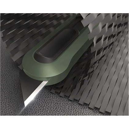 Нож строительный Deli HS EHT4008L, 135x30 мм, трапеция, Soft Touch, зеленый - 5