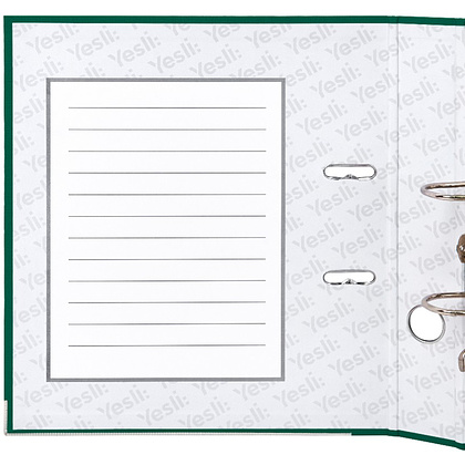 Папка-регистратор "Yesli:", А4, 50 мм, ПВХ Эко, зеленый - 4