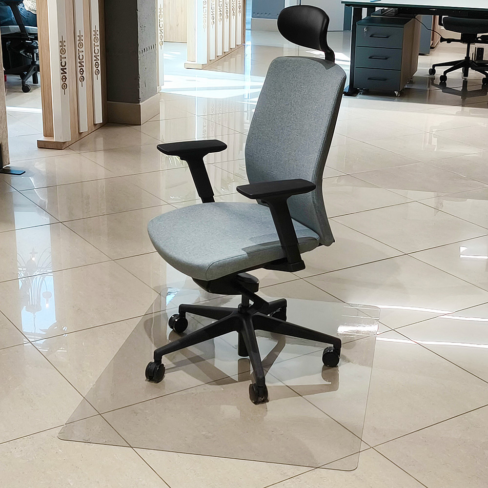 Коврик напольный защитный под кресло 1200x900x2 мм, прозрачный