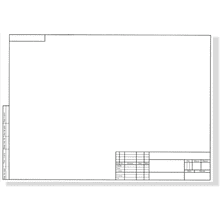 Форматка чертежная А3 с рамкой, горизонтальная ориентация, 200 г