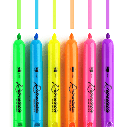 Маркер текстовый автоматический "Retractable", голубой - 2