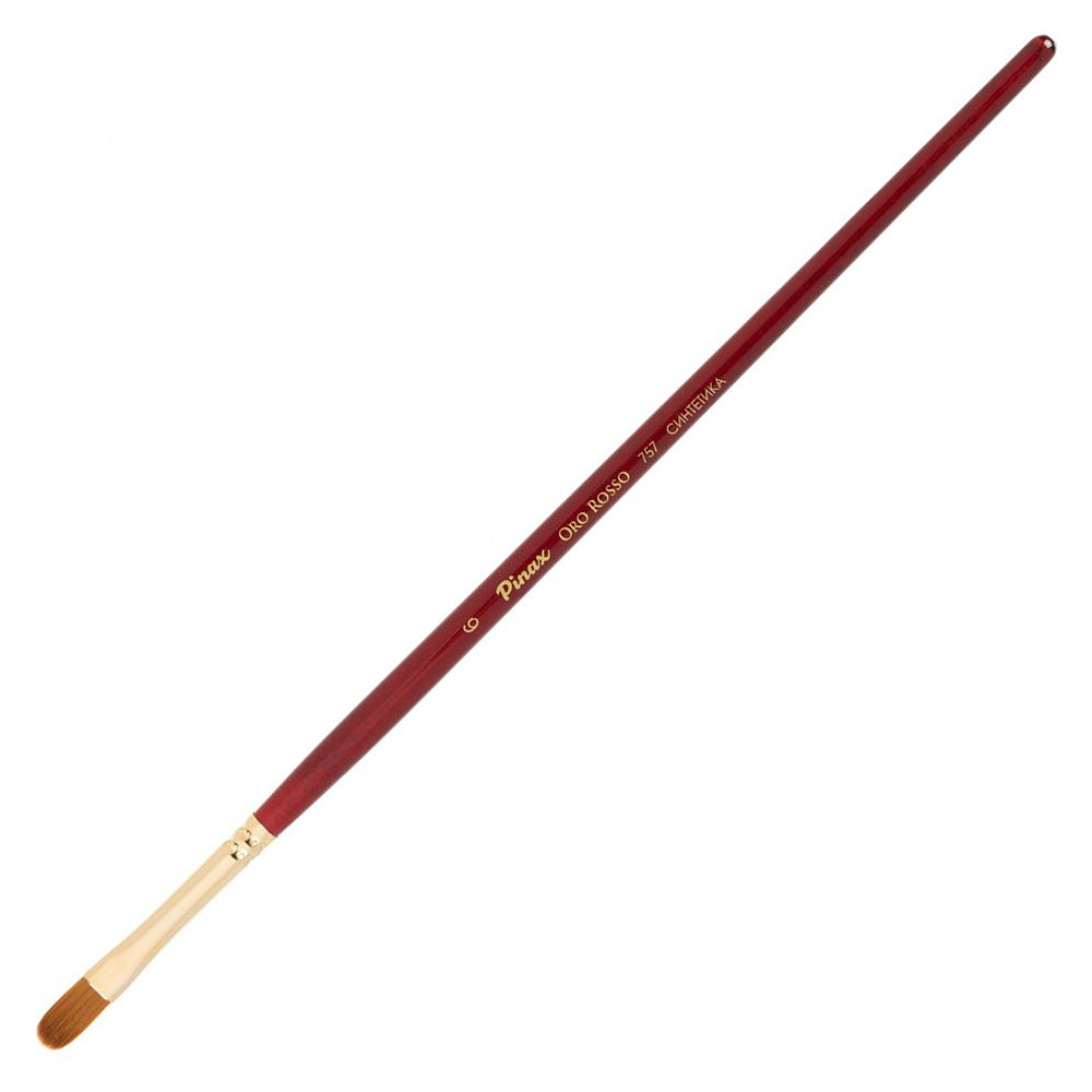 Кисть для рисования "Pinax ORO ROSSO", синтетика, плоскоовальная, №6