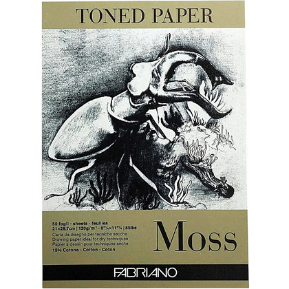 Блок бумаги для рисования "Fabriano. Moss", 21х29,7 см, 120 г/м2, 50 листов