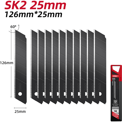 Лезвие для строительного ножа Deli EDL-DP252, 25 мм, 10 шт. - 2