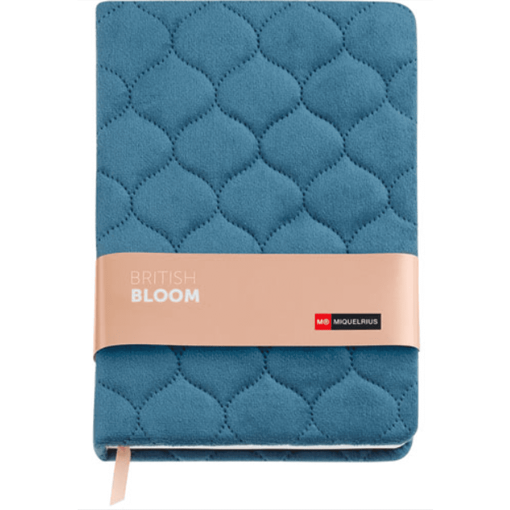 Блокнот Miquelrius  "Engraved Br. Bloom", А5, 80 листов, в точку, синий