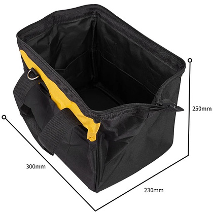 Сумка для инструментов Deli YS EDL-P2, 340х260х300 мм, ткань Oxford, черный, желтый - 13