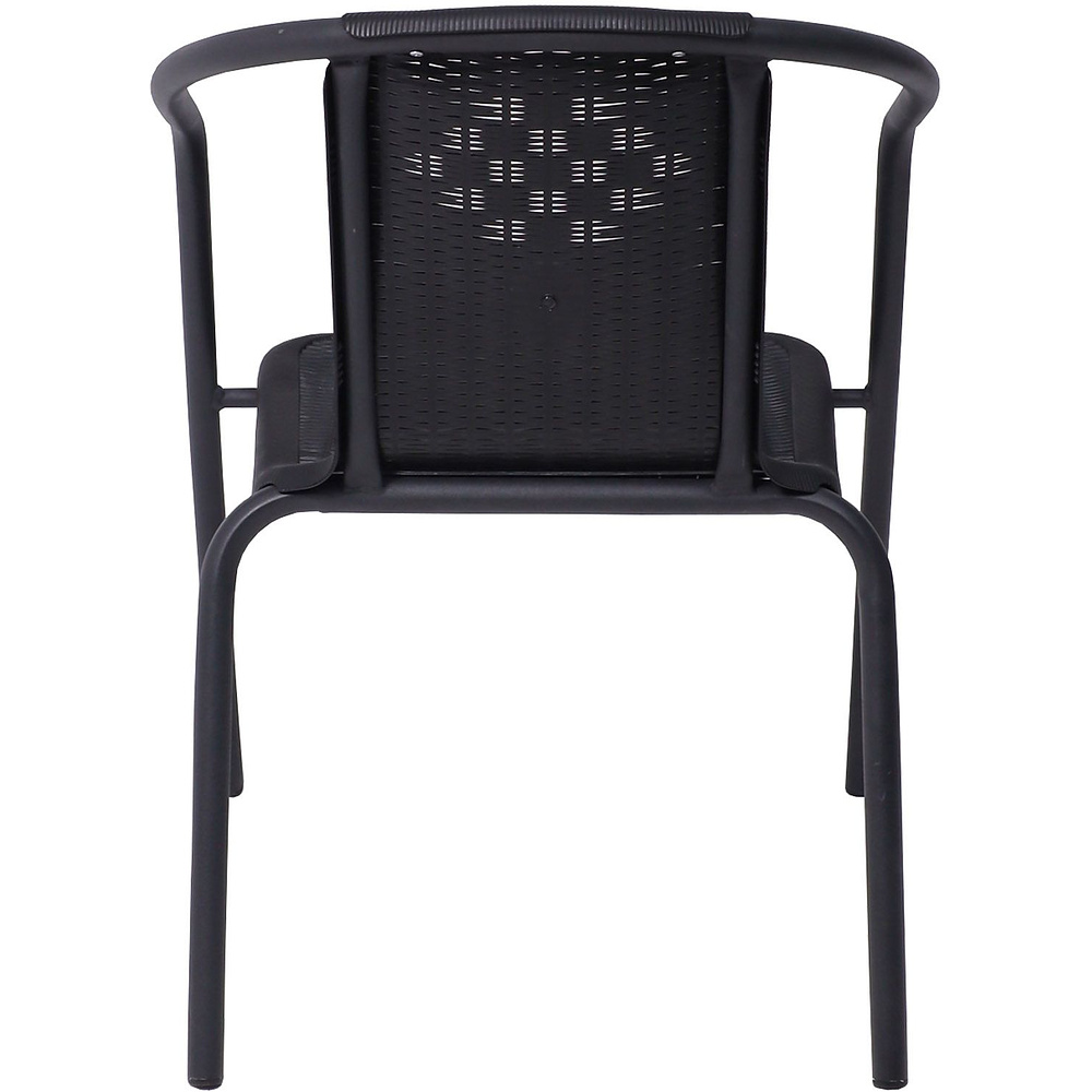 Кресло садовое AksHome RVERONA, PP, черный, сталь-черная - 10