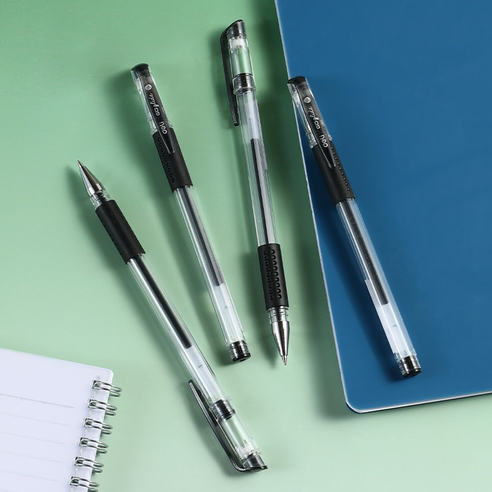 Ручка гелевая "Go Glide", 0.5 мм, прозрачный, стерж. черный - 7