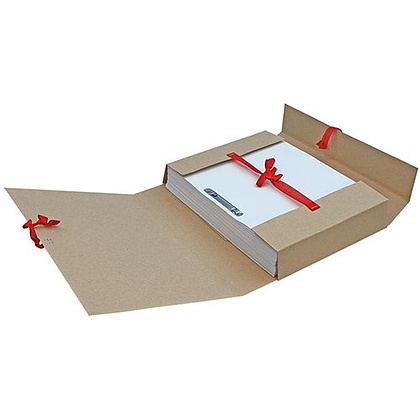 Папка-скоросшиватель с завязками, 50 мм, 4 завязки, крафт - 4