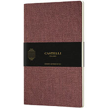 Блокнот Castelli Milano "Harris Maple Red", A5, 32 листа, линейка, коричневый
