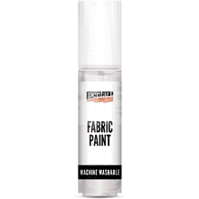 Краски для текстиля "Pentart Fabric paint metallic", жемчужно-белый, банка