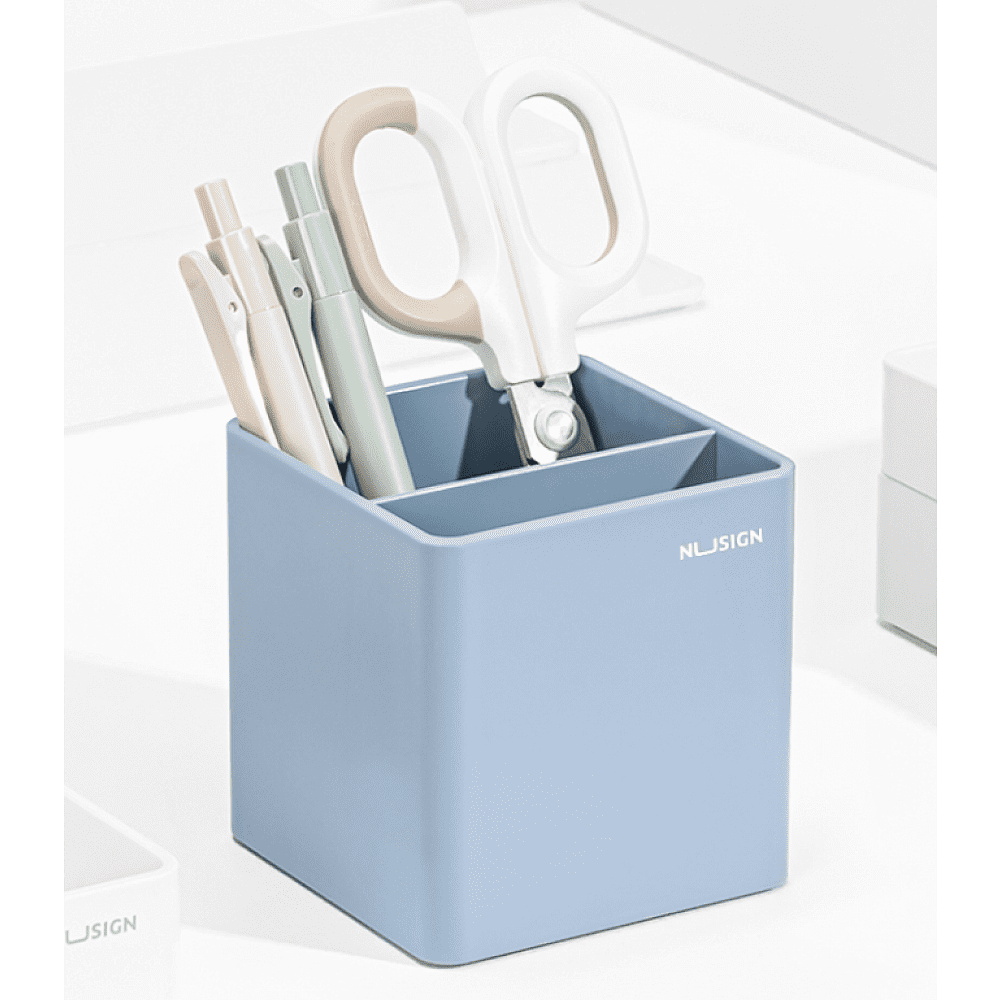 Подставка для ручек "Nusign", пластик, 2 деления, лазурный - 2