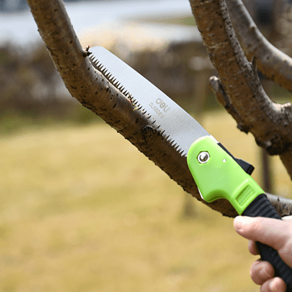 Ножовка по дереву Deli EDL580618, 180 мм, складная, зеленый, черный - 3
