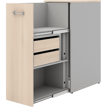 Коллекция Титан Оргтауэр ТН573Т+ТН573К-22+ТН172, 400х700х1106, с топом и блоком ящиков