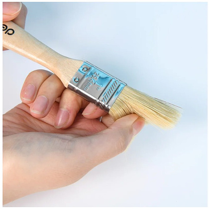 Кисть малярная плоская Deli YS EDL509121, 1"-25 мм, деревянная рукоятка, искусственная щетина - 4