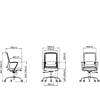 Кресло для персонала SitZone "U-0385 CH", ткань, хром, черный - 7