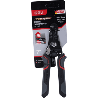 Инструмент для снятия изоляции Deli RS EDL2667, 180 мм, 0.6 - 2.6 мм - 14