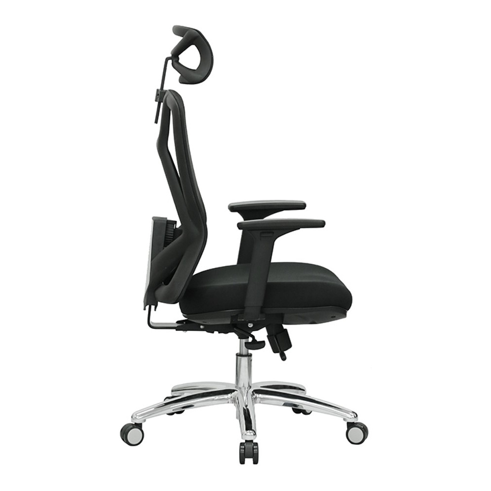 Кресло для руководителя EVOLUTION "EXO F1", ткань, сетка, алюминий, черный - 4
