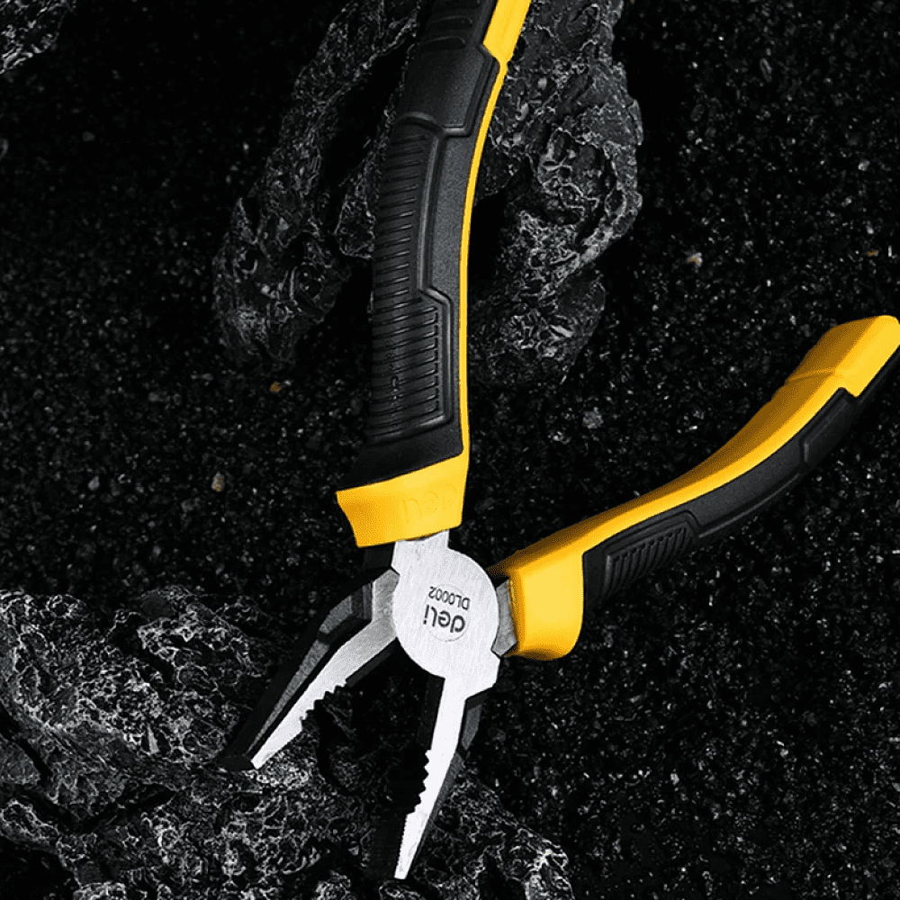 Плоскогубцы Deli YS EDL0002, 180 мм, 2-х компонентные рукоятки - 4