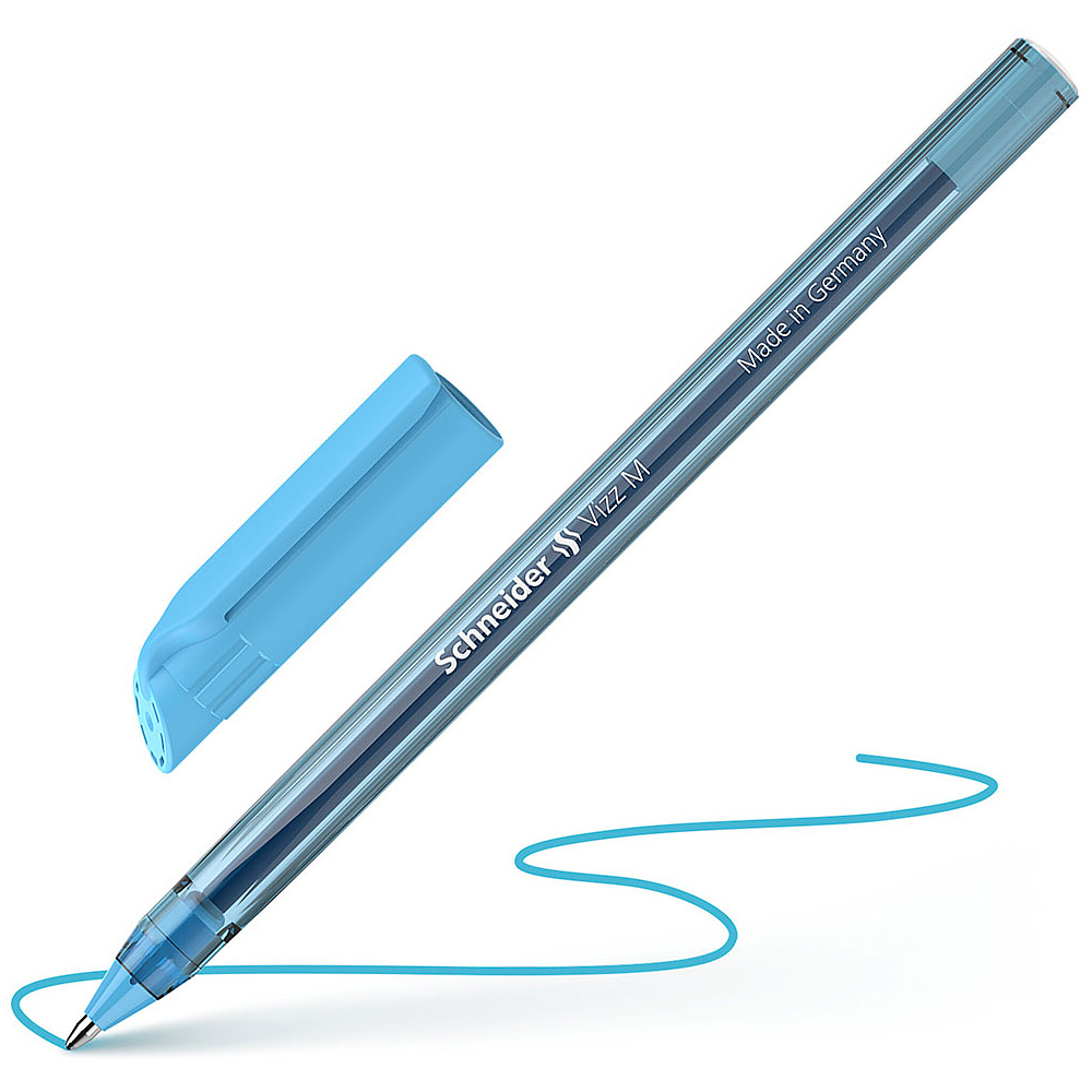 Ручка шариковая "Schneider Vizz M", светло-голубой, стерж. светло-голубой - 2
