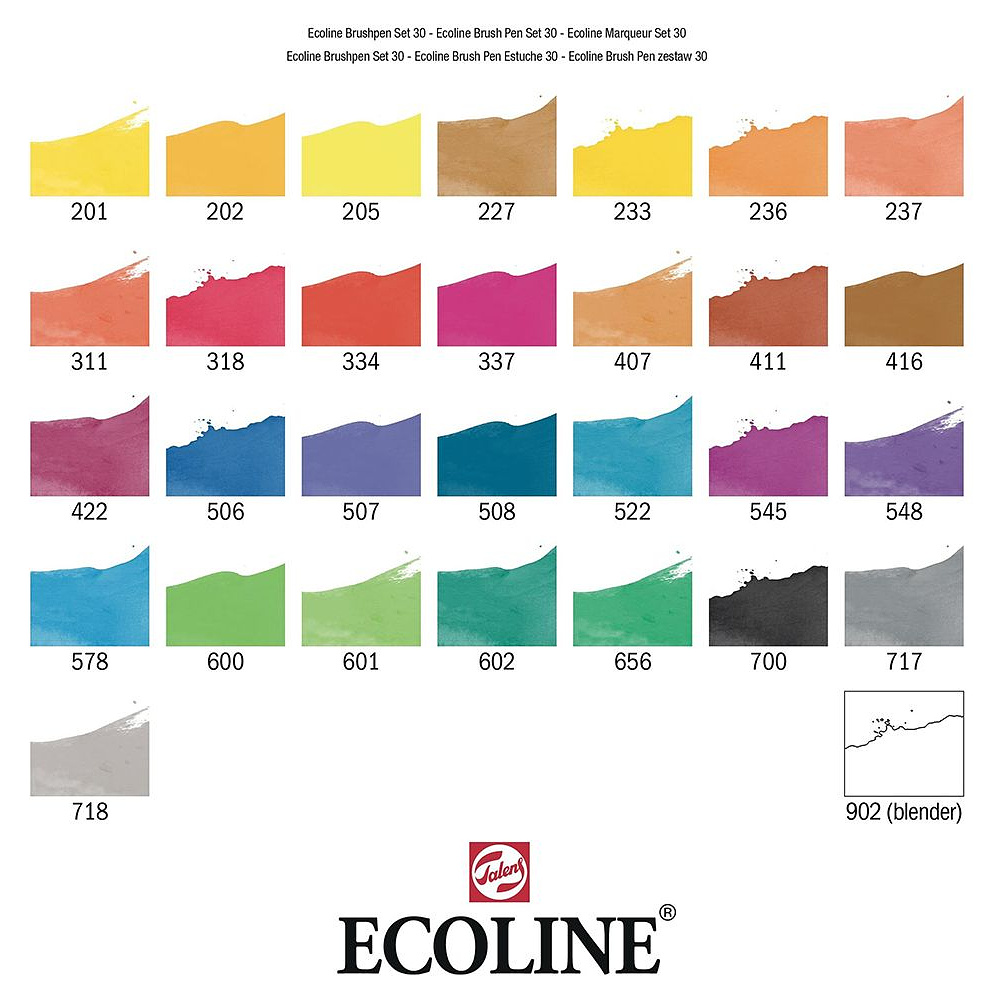 Набор акварельных маркеров "Ecoline", 30 шт., ассорти - 2