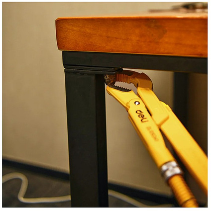 Ключ трубный Deli YS EDL105240 1", тип S, раскрытие губок 40 мм, желтый - 7