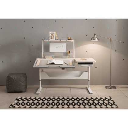 Полка Comf-Pro MINI SMART задняя, 840х620х240 мм, дуб белый, c доской белой - 5