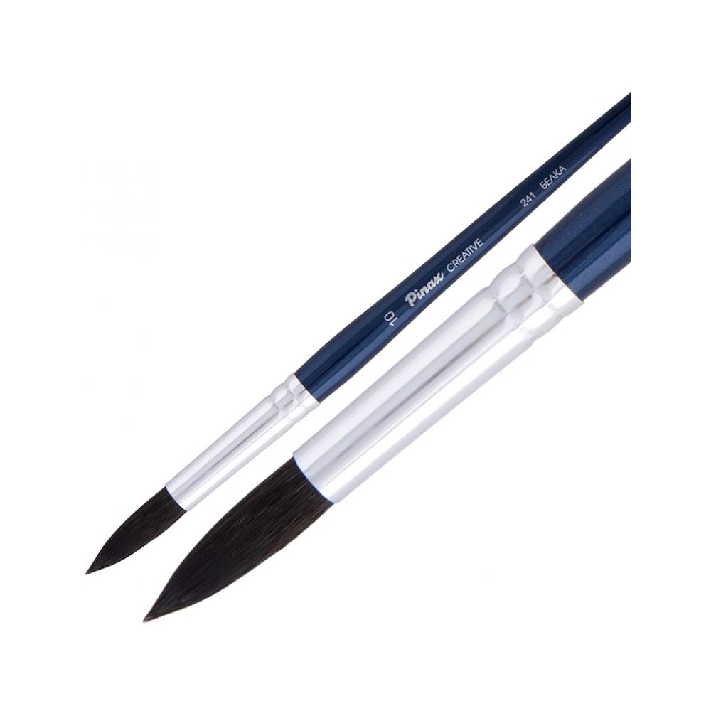 Кисть для рисования "Pinax CREATIVE №8", акварельная, синтетика имитация белки, круглая