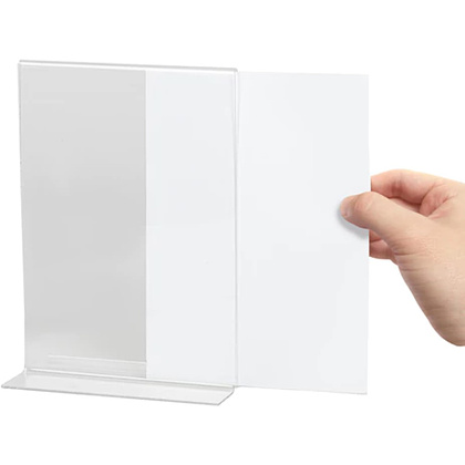 Стойка информационная "Brauberg", настольная, A4, вертикальная, прозрачный - 2